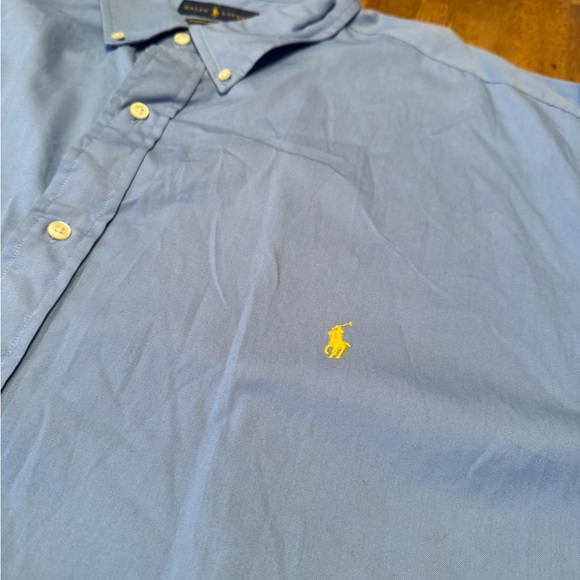 Ralph Lauren Men's Feather Weight Twill Light Blue 4XLT Yellow Pony - Picture 3 of 10